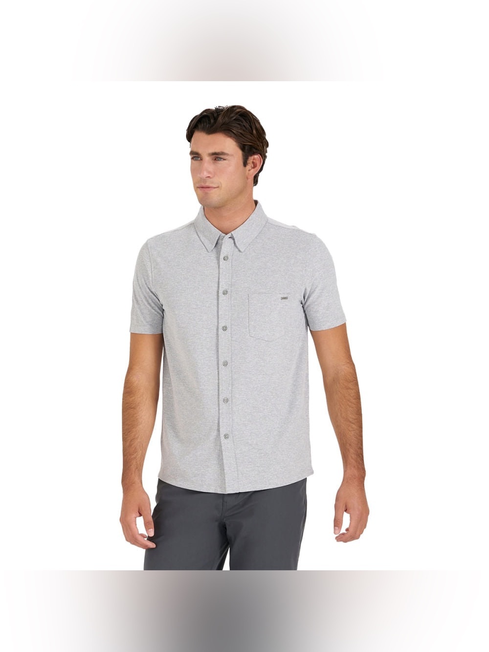 VUORI Short Sleeve Ponto Button Down Shirt size large